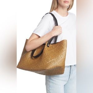 AllSaints Allington Straw Tote